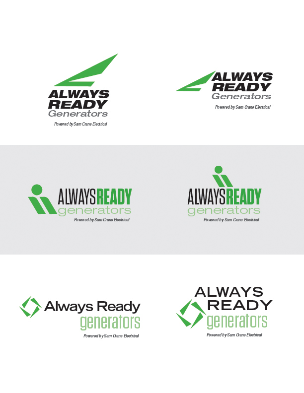 Always Ready Generators logo choices