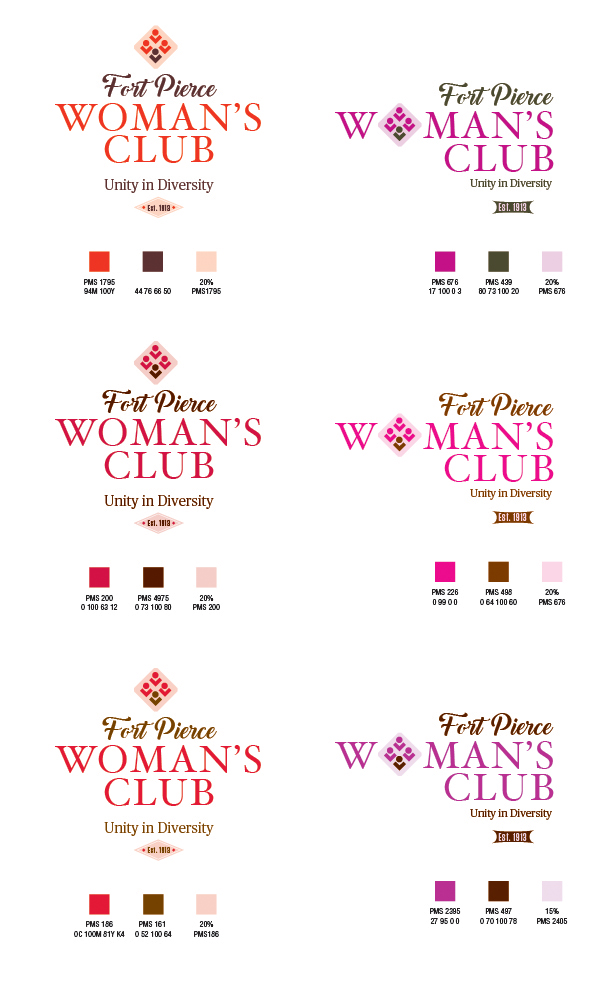 womans club logo colors options